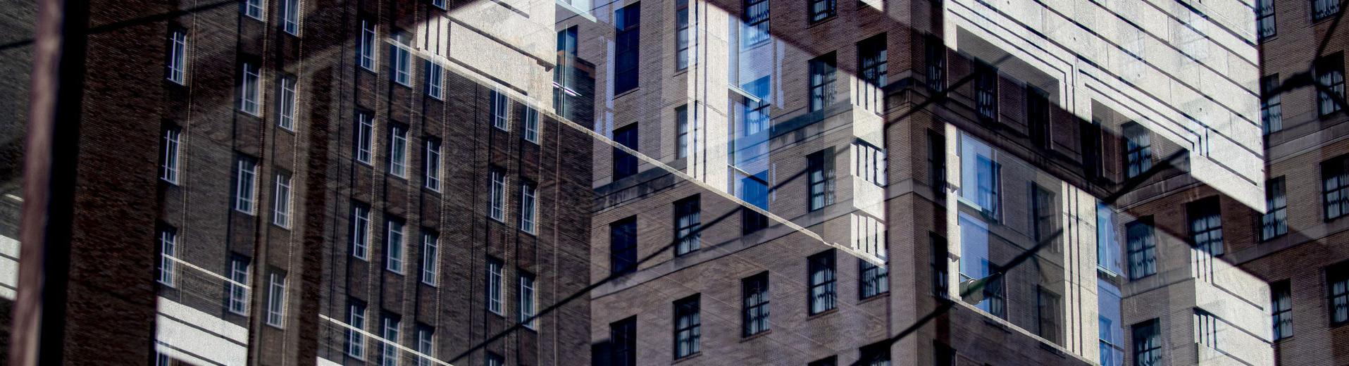 abstract image of buildings in Center City. 